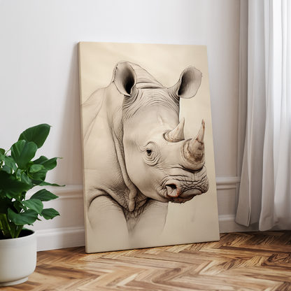 wandbilder-tiere-leinwand-poster-nashorn-2x3