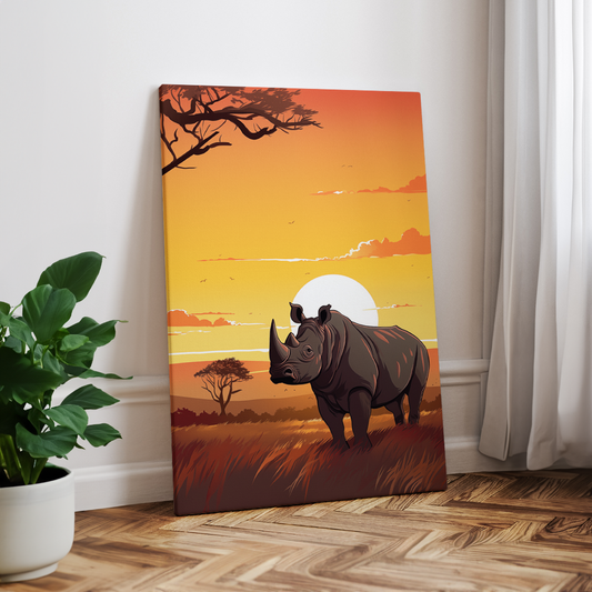 wandbilder-tiere-leinwand-poster-nashorn-2x3