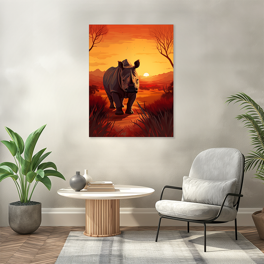  Analyzing image    wandbilder-tiere-leinwand-poster-nashorn-3x4-2