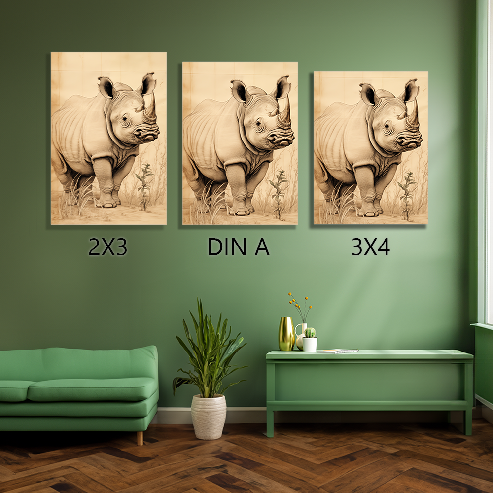 wandbilder-tiere-leinwand-poster-nashorn-leinwand-collage-2