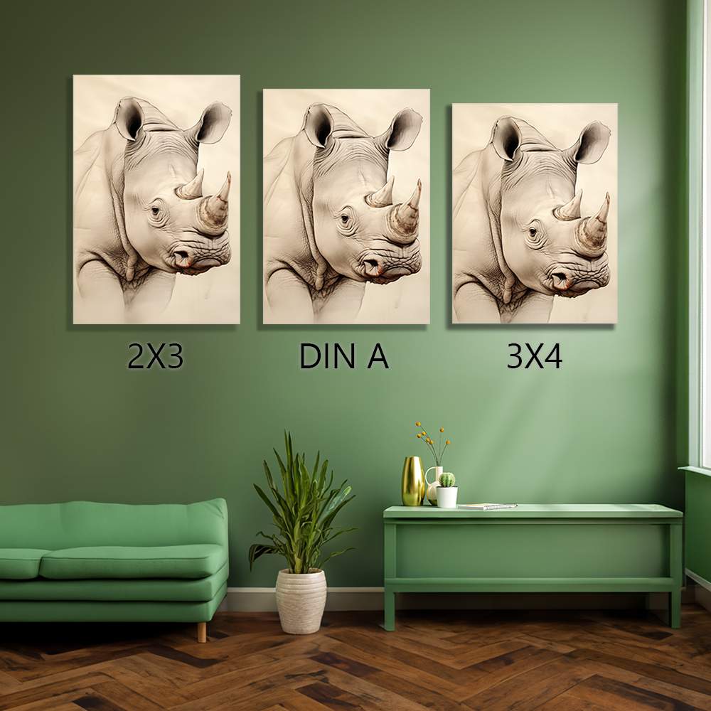 wandbilder-tiere-leinwand-poster-nashorn-leinwand-collage