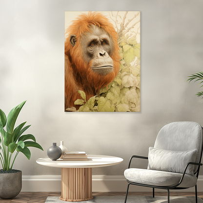 wandbilder-tiere-leinwand-poster-orang-utan-3x4