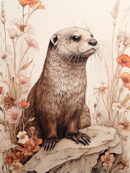 wandbilder-tiere-leinwand-poster-otter-vorschau