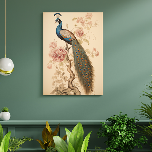 wandbilder-tiere-leinwand-poster-pfau-DIN-2