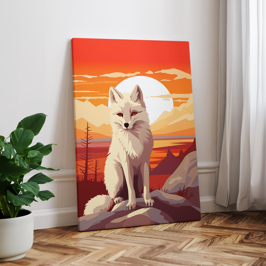 wandbilder-tiere-leinwand-poster-polarfuchs-2x3