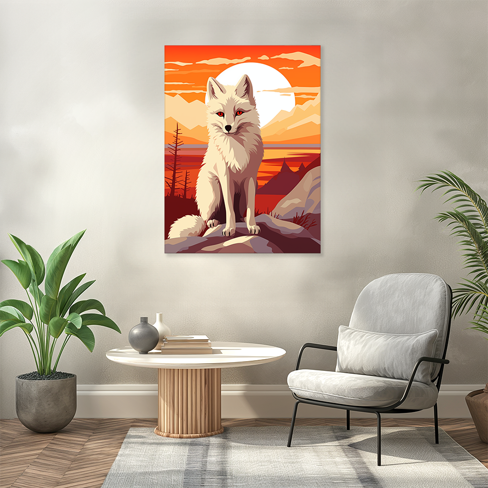 wandbilder-tiere-leinwand-poster-polarfuchs-3x4