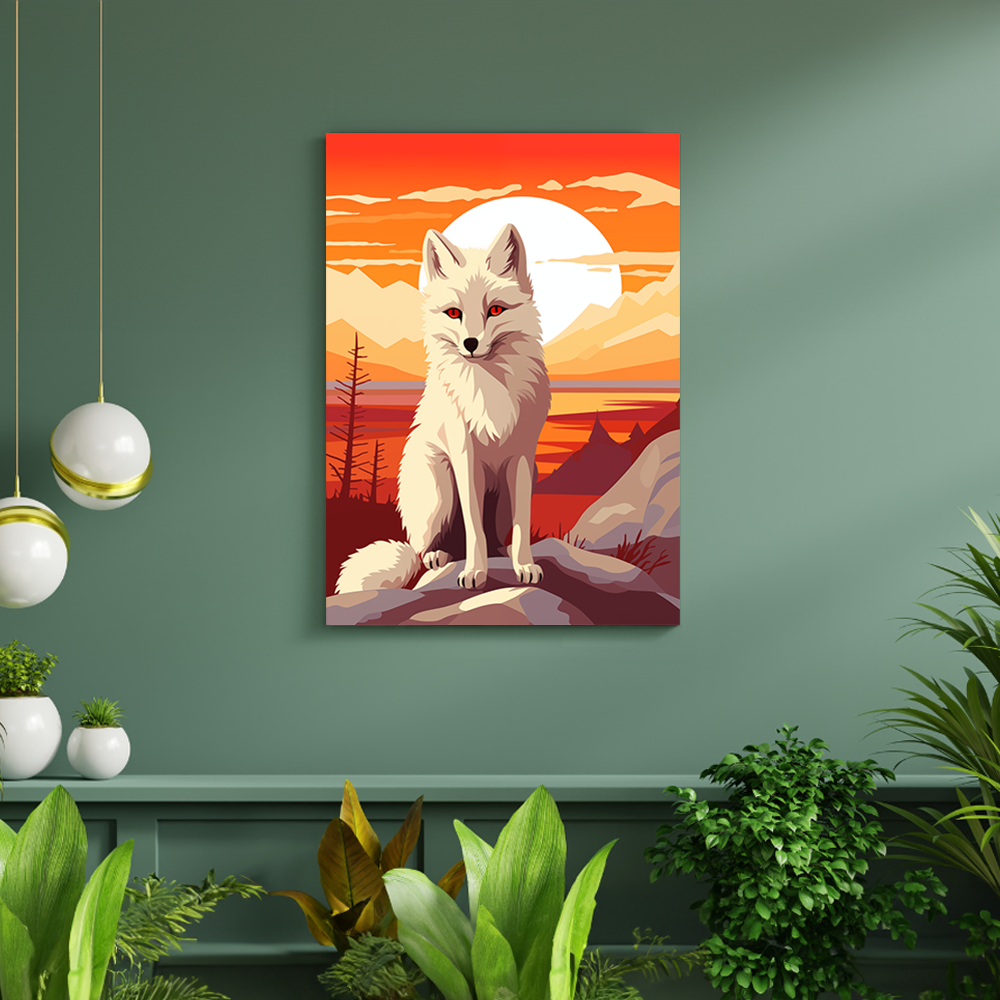 wandbilder-tiere-leinwand-poster-polarfuchs-DIN