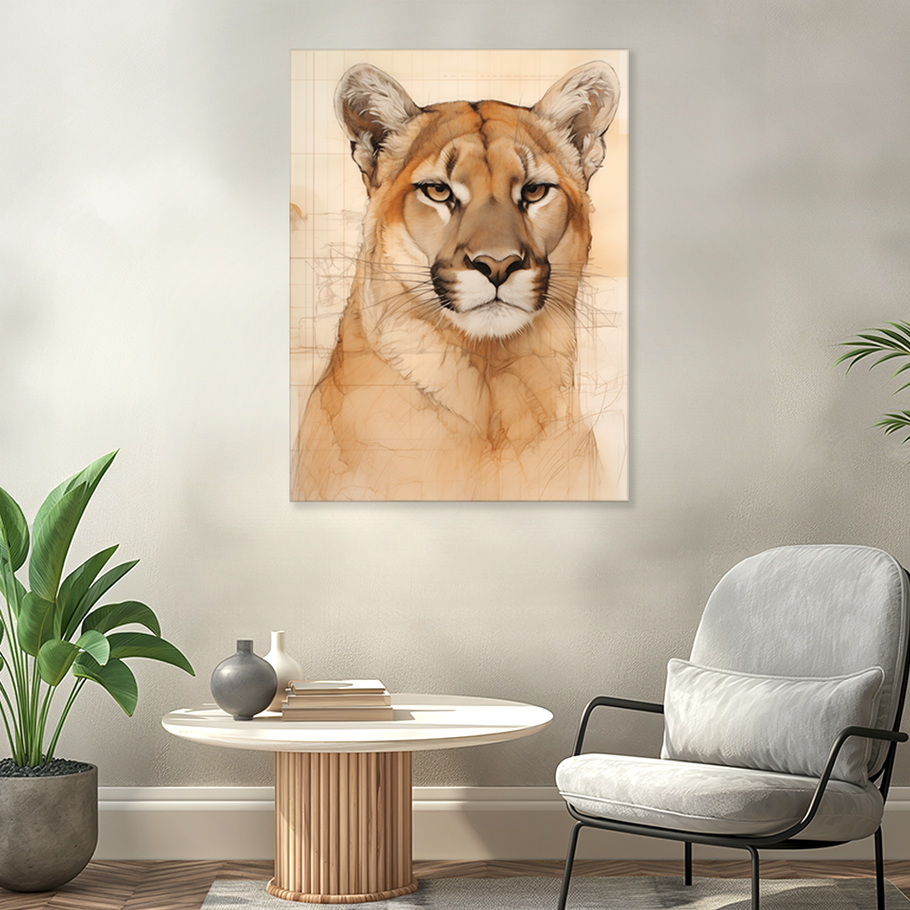 wandbilder-tiere-leinwand-poster-puma-3x4