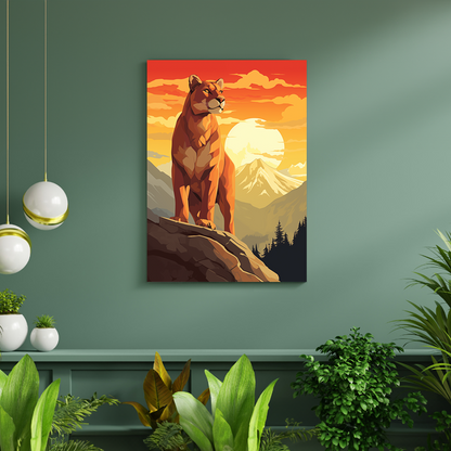 wandbilder-tiere-leinwand-poster-puma-DIN-2