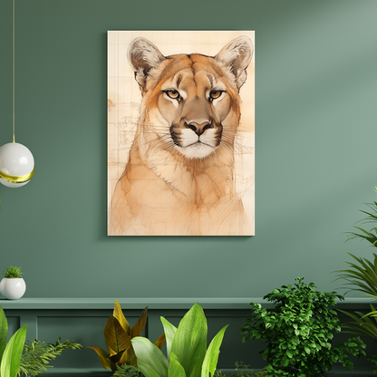 wandbilder-tiere-leinwand-poster-puma-DIN