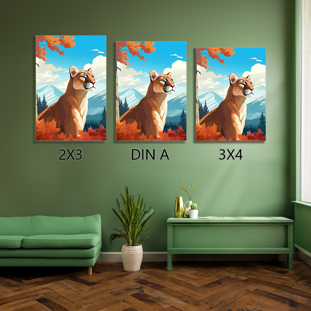 wandbilder-tiere-leinwand-poster-puma-full-formatvergleich