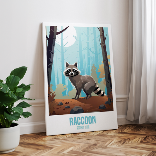 wandbilder-tiere-leinwand-poster-raccoon-1