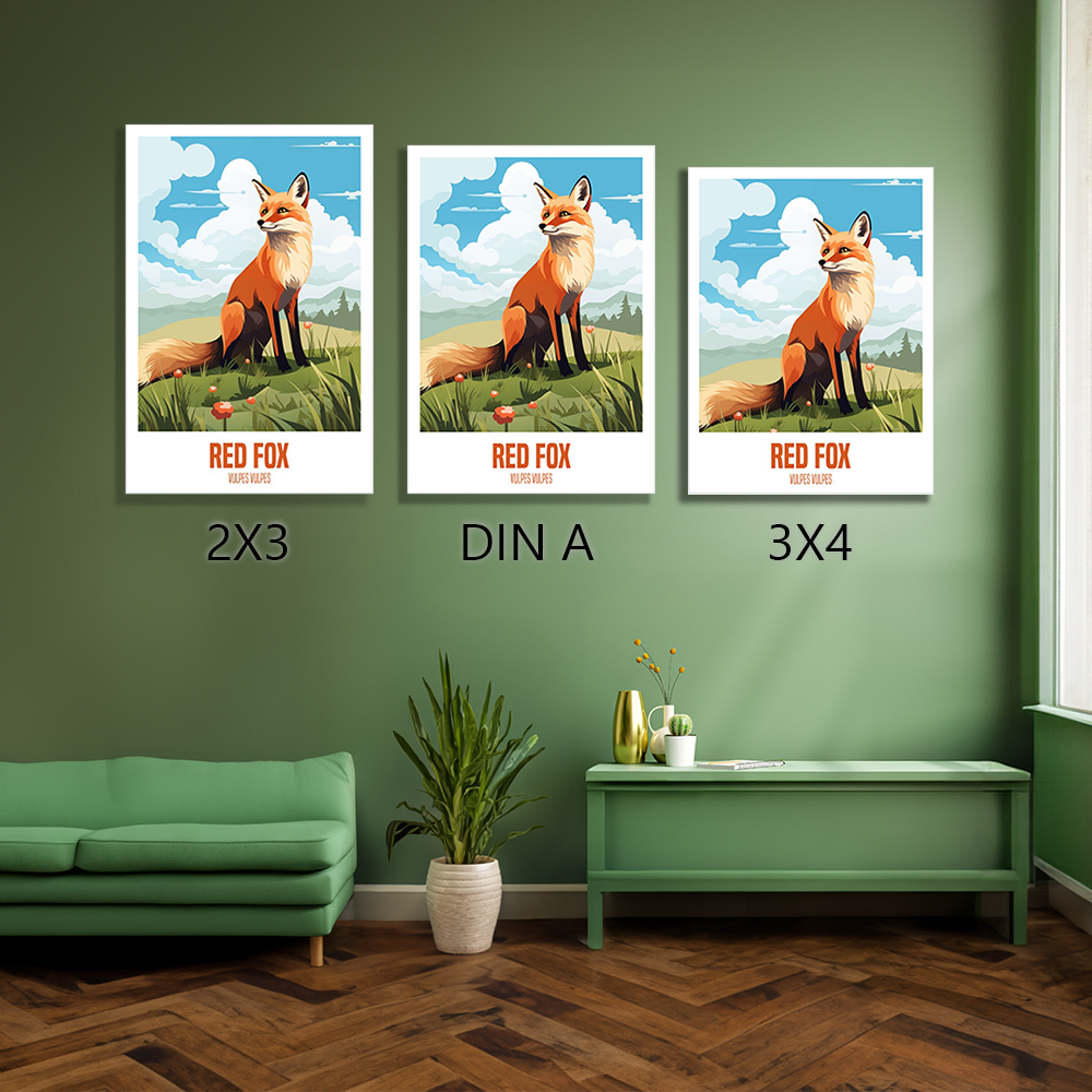 wandbilder-tiere-leinwand-poster-red-fox-2