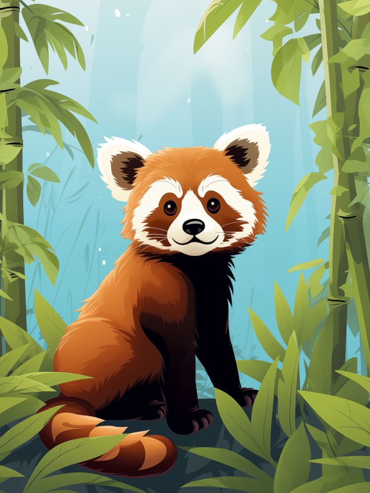 wandbilder-tiere-leinwand-poster-roter-panda-0-3x4