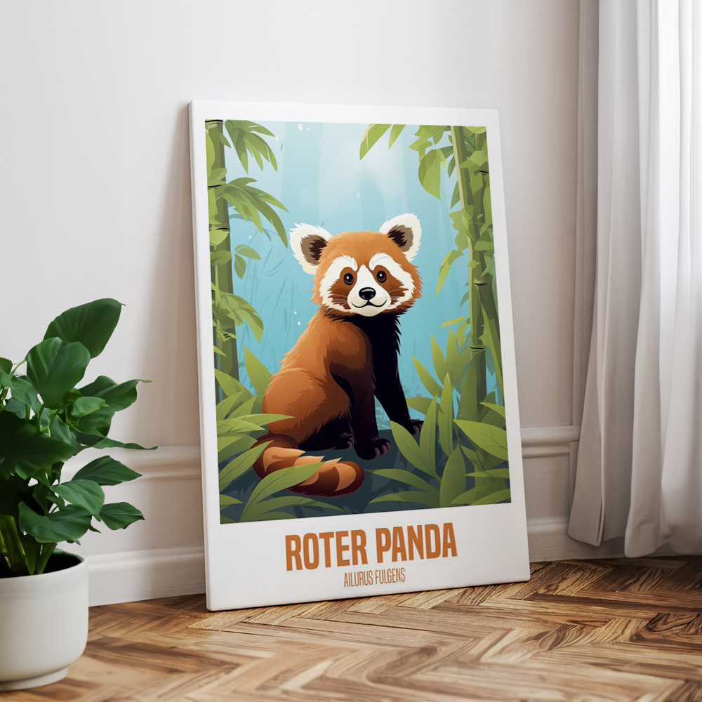 wandbilder-tiere-leinwand-poster-roter-panda-1