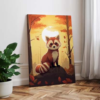 wandbilder-tiere-leinwand-poster-roter-panda-2x3