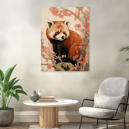 wandbilder-tiere-leinwand-poster-roter-panda-3x4