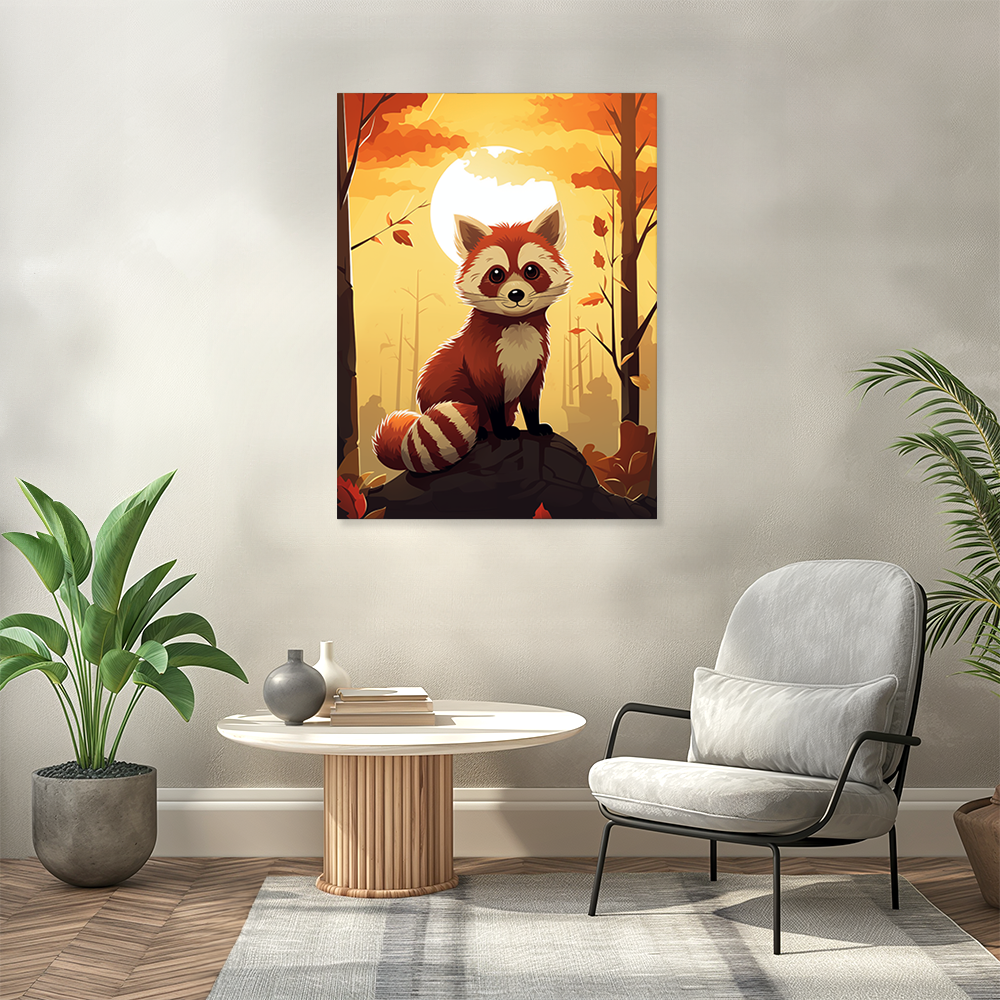 wandbilder-tiere-leinwand-poster-roter-panda-3x4