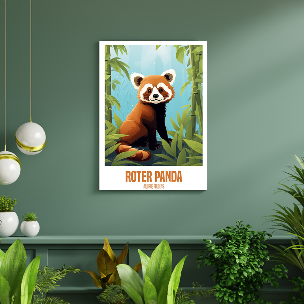 wandbilder-tiere-leinwand-poster-roter-panda-DIN