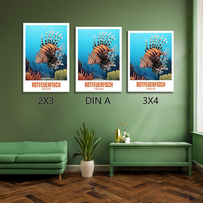 wandbilder-tiere-leinwand-poster-rotfeuerfisch-2-Format-Vergleich