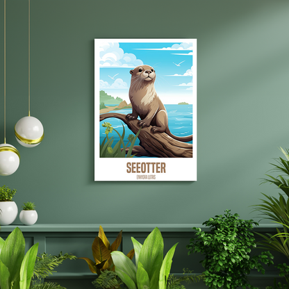 wandbilder-tiere-leinwand-poster-seeotter-DIN