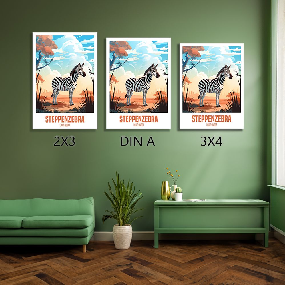 wandbilder-tiere-leinwand-poster-steppenzebra-22-Format-Vergleich