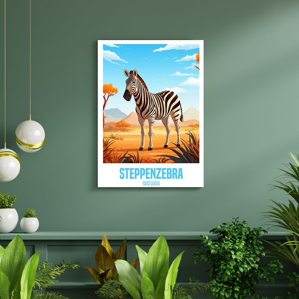 wandbilder-tiere-leinwand-poster-steppenzebra-DIN-2