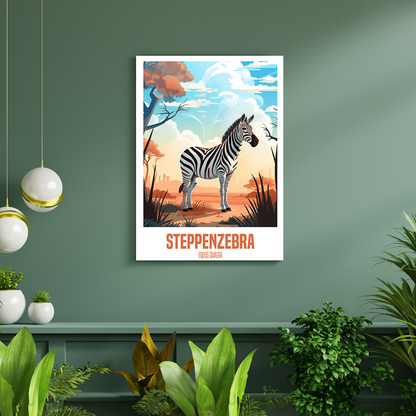 wandbilder-tiere-leinwand-poster-steppenzebra-DIN