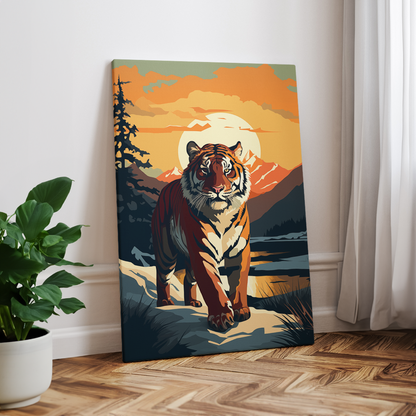     wandbilder-tiere-leinwand-poster-tiger-2x3