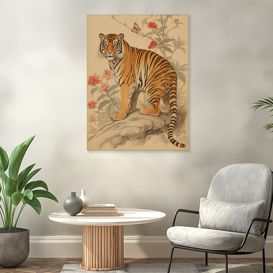 wandbilder-tiere-leinwand-poster-tiger-3x4