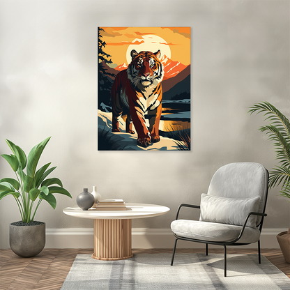 wandbilder-tiere-leinwand-poster-tiger-3x4