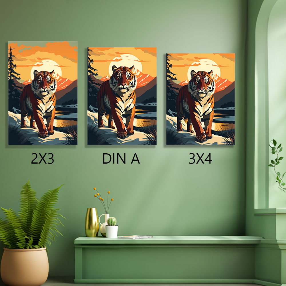 wandbilder-tiere-leinwand-poster-tiger-leinwand-collage