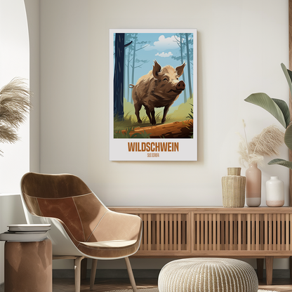 wandbilder-tiere-leinwand-poster-wildschwein-2x3