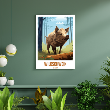 wandbilder-tiere-leinwand-poster-wildschwein-DIN