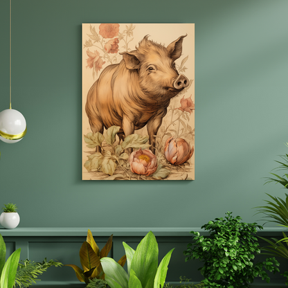 wandbilder-tiere-leinwand-poster-wildschwein-DIN