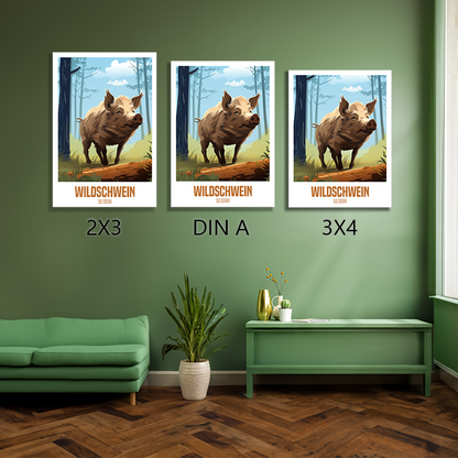 wandbilder-tiere-leinwand-poster-wildschwein-formatvergleich