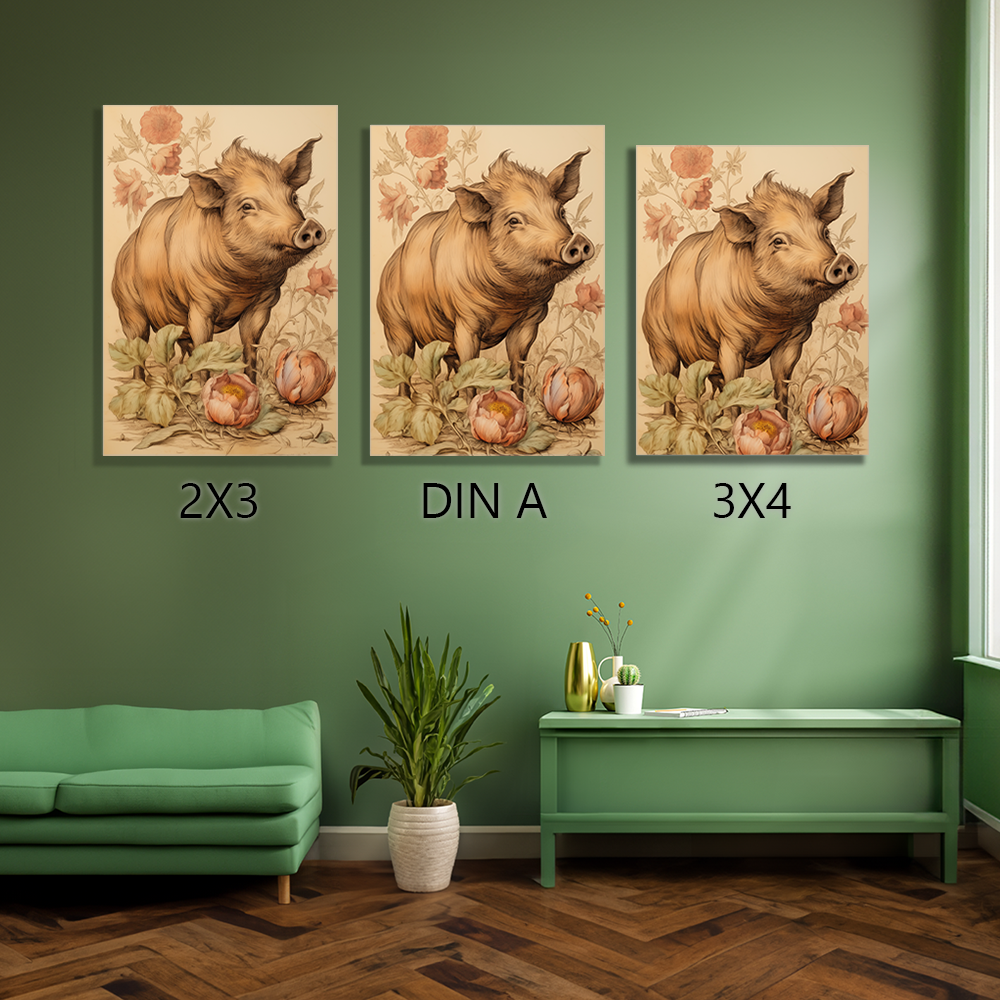 wandbilder-tiere-leinwand-poster-wildschwein-leinwand-collage