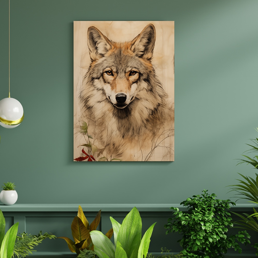  Analyzing image    wandbilder-tiere-leinwand-poster-wolf-DIN