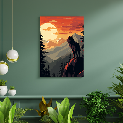  wandbilder-tiere-leinwand-poster-wolf-DIN