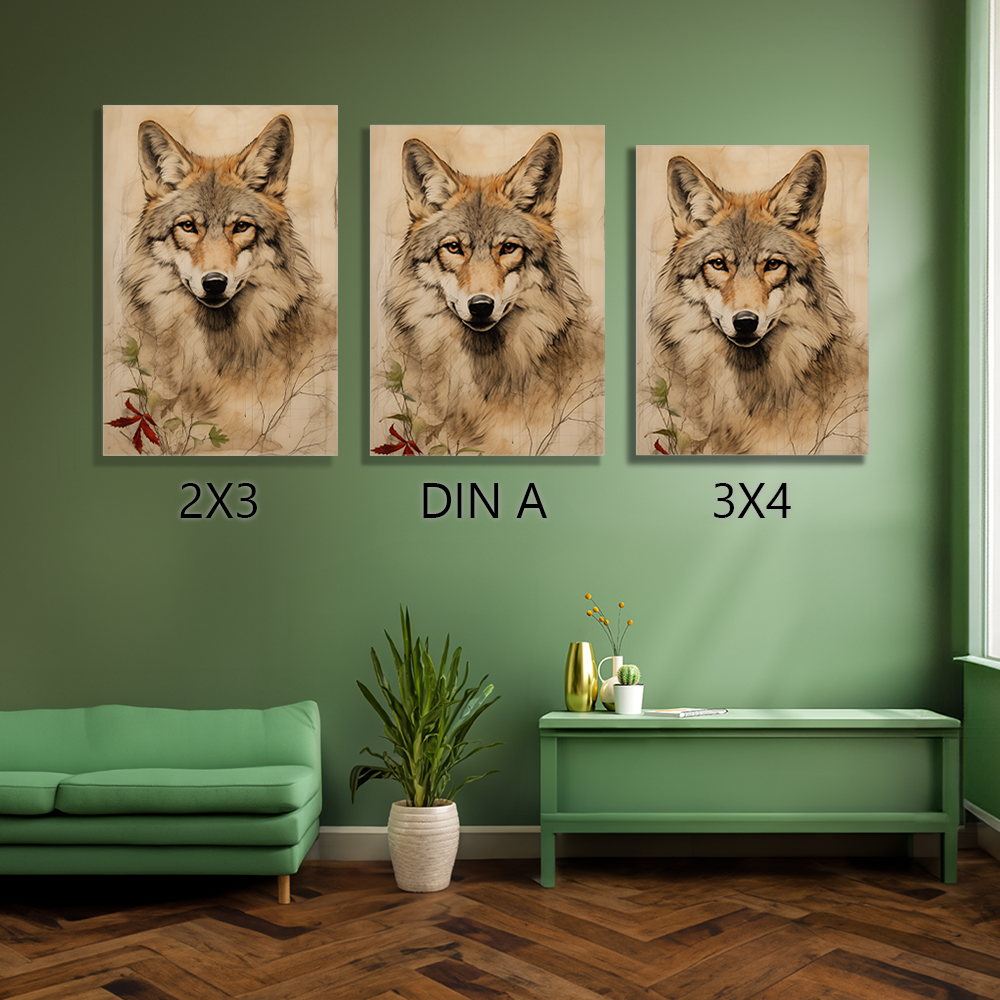 wandbilder-tiere-leinwand-poster-wolf-leinwand-collage