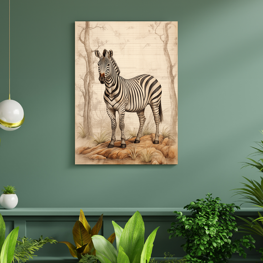 wandbilder-tiere-leinwand-poster-zebra-DIN